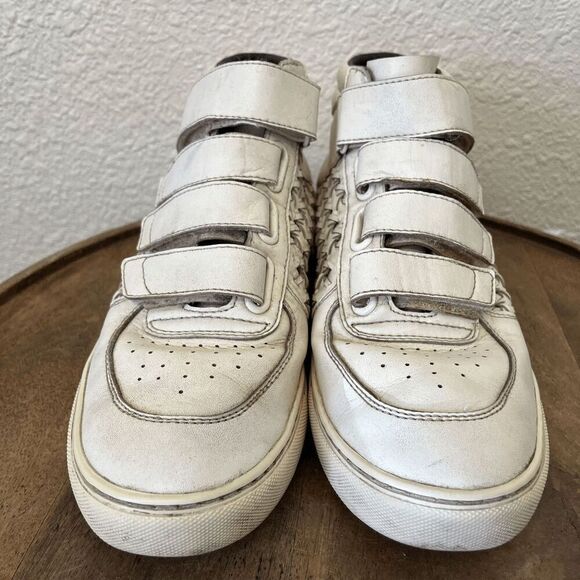 Zimmermann White Leather High-Top Velcro Trainer Sneakers Women's Size 38 US 7.5 - Picture 7 of 11